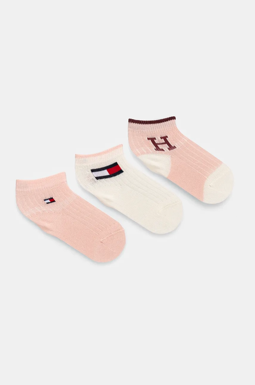 

3 пары детских носков Tommy Hilfiger, розовый