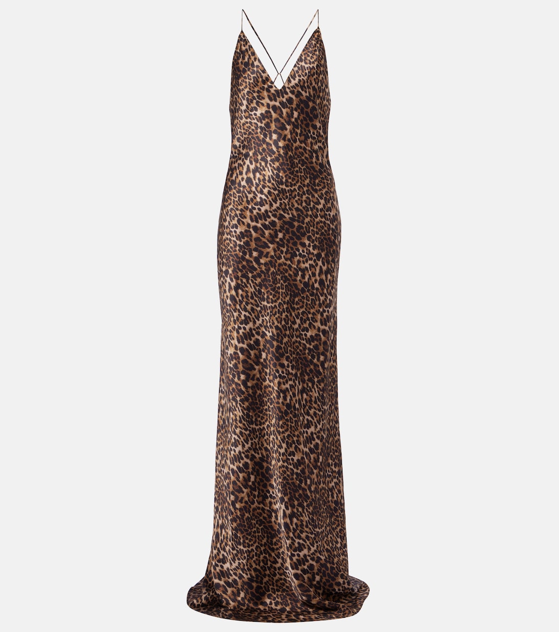 

Платье из шелка с леопардовым принтом Ira Nili Lotan, Vintage Leopard Print