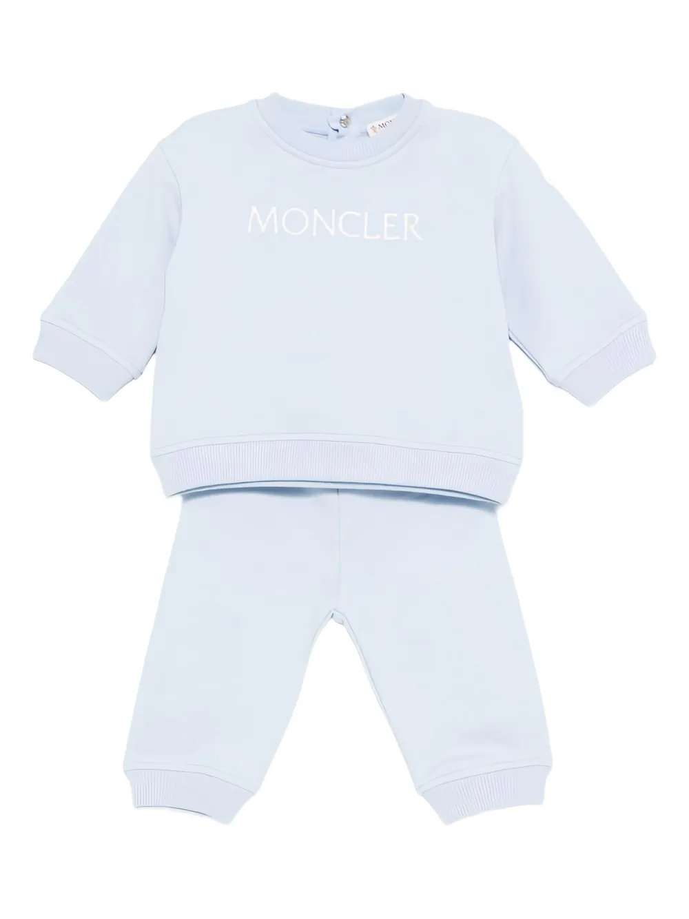 

Спортивный костюм с вышитым логотипом Moncler Enfant, синий