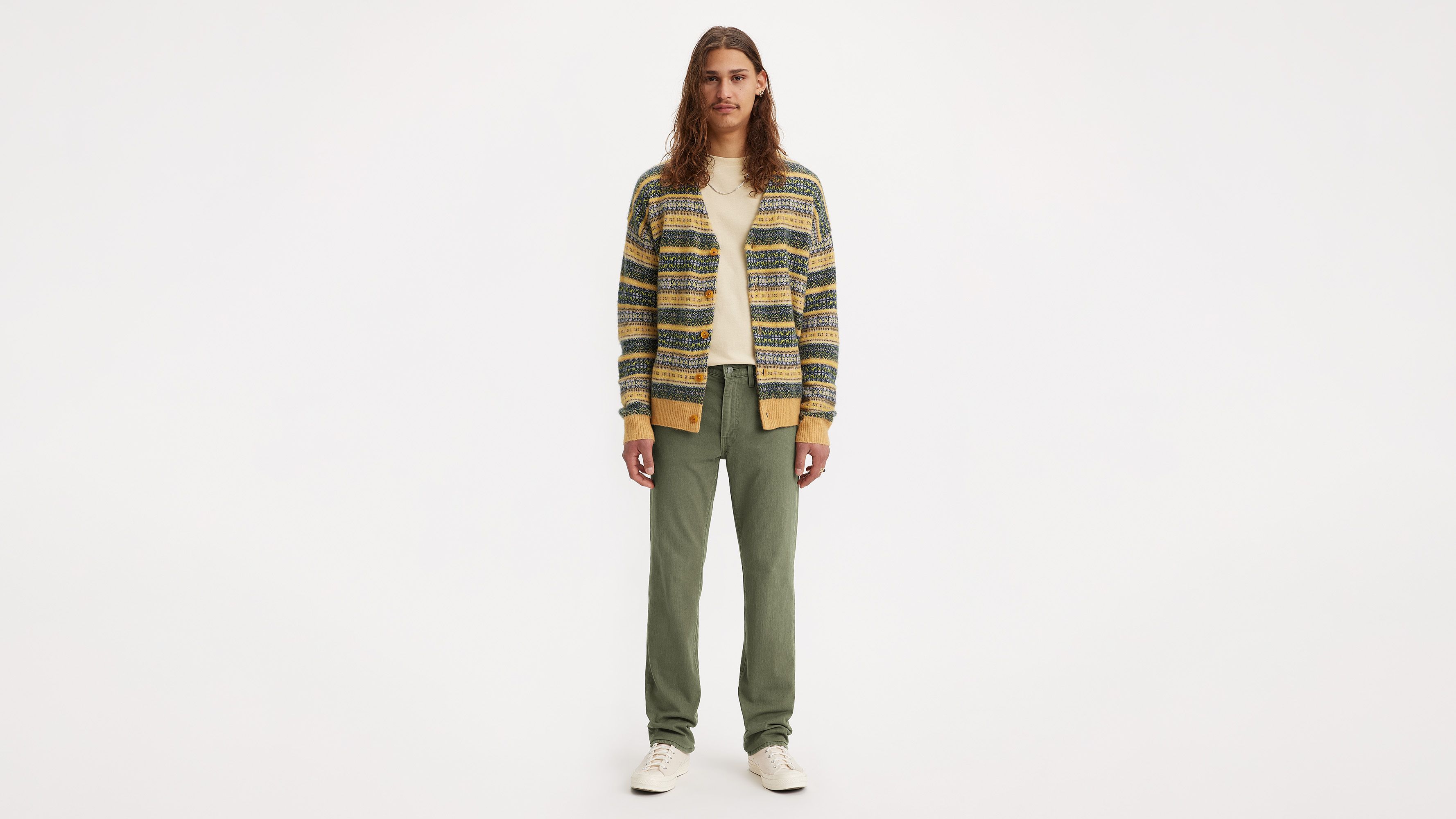 

514 Прямые мужские брюки Levi's, цвет Loden Green - Green - Stretch
