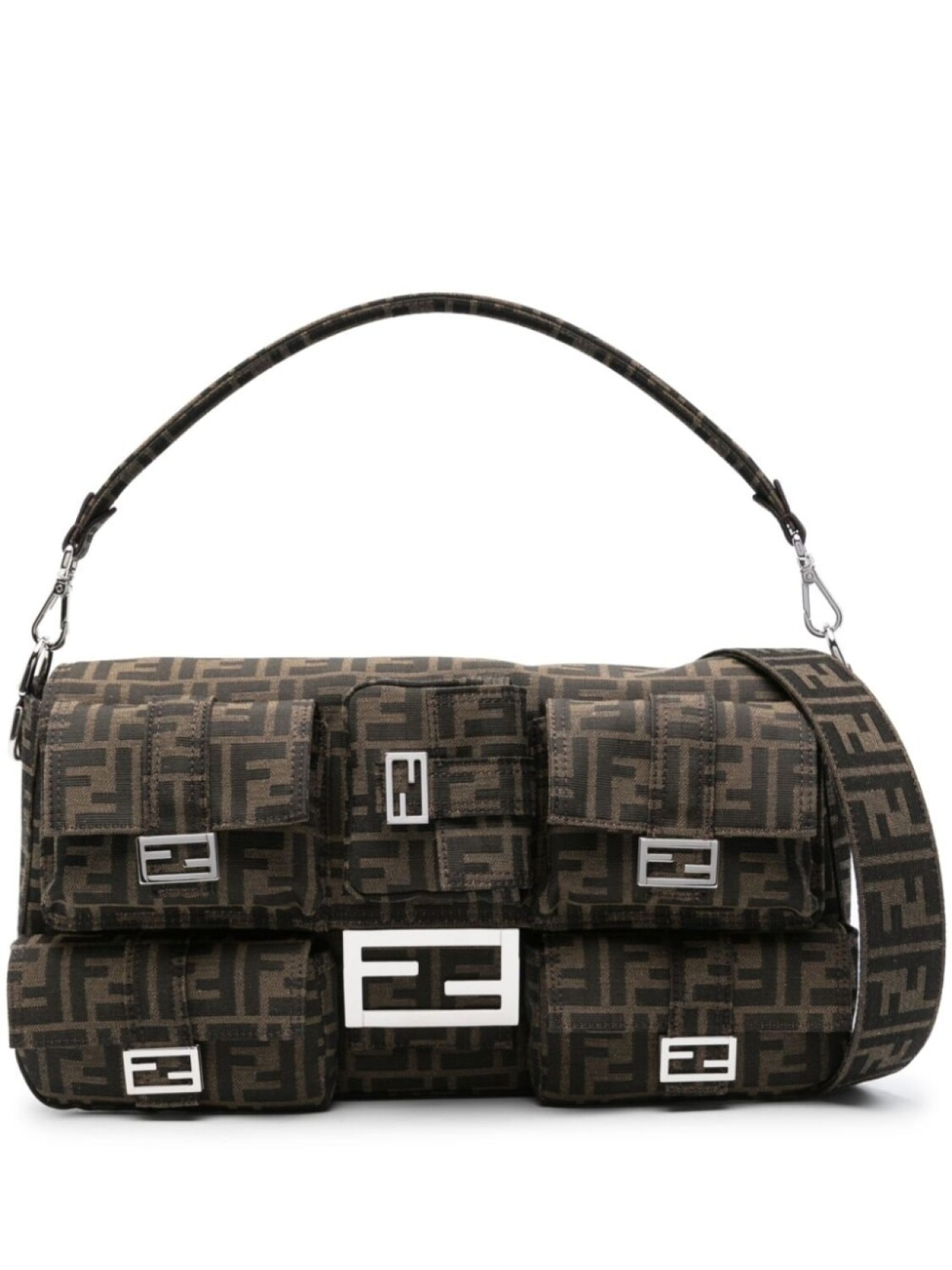 

Большая сумка на плечо Multipocket Baguette FENDI, коричневый
