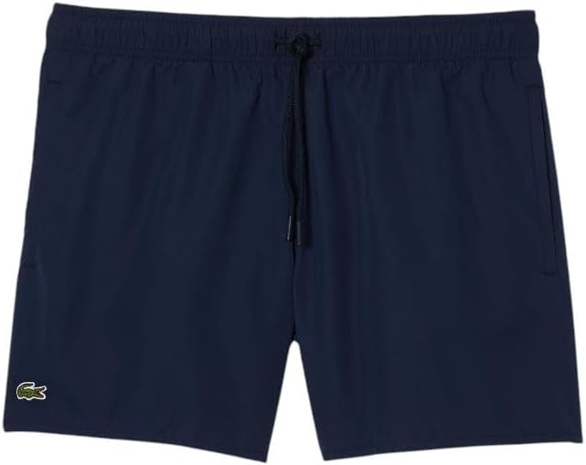 Мужские быстросохнущие шорты для плавания Lacoste 5,5 дюйма, Navy Blue/Green — фото 4