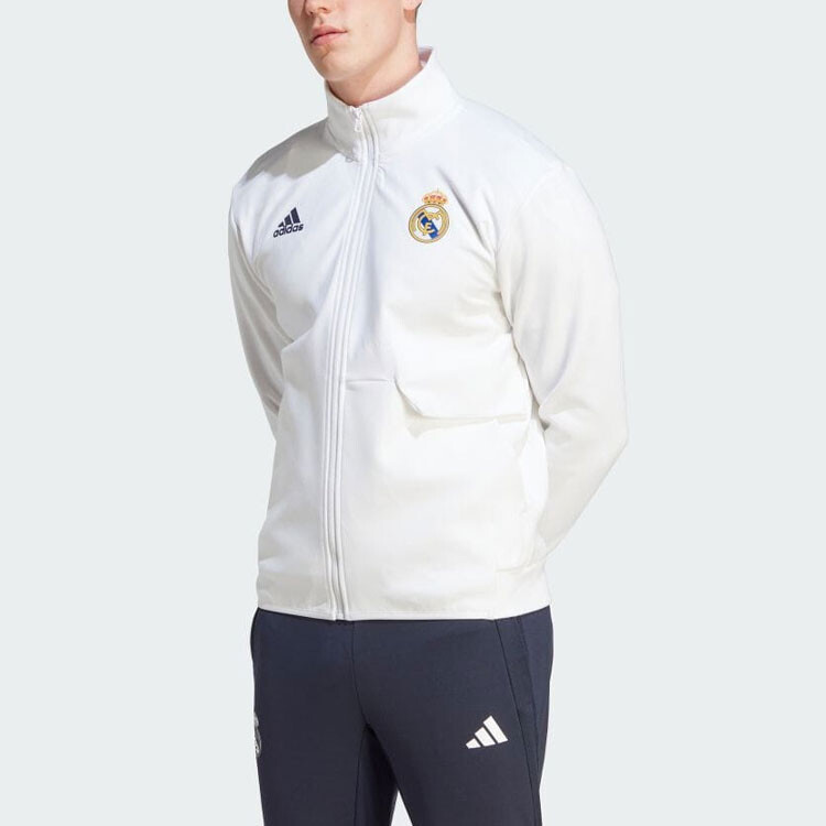 Мужская куртка Real Madrid белого цвета Adidas, белый — фото 2