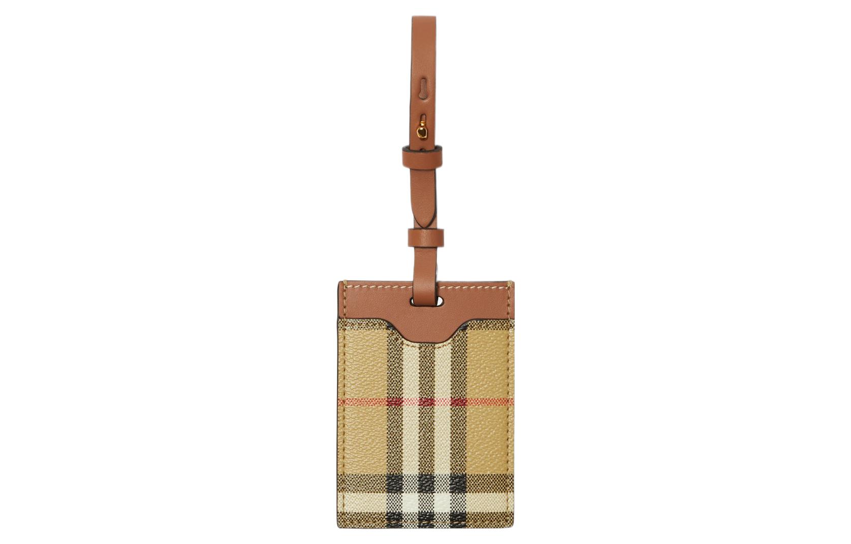 Ярлык для багажа Burberry из полиуретана, бежевый — фото 2