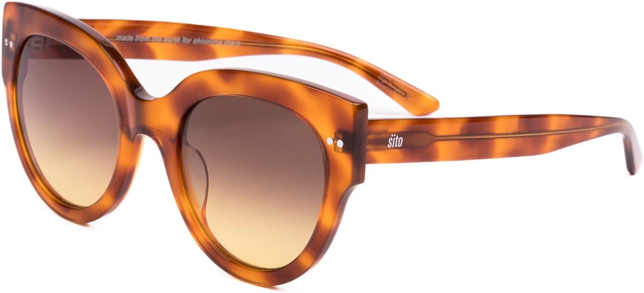 

Солнцезащитные очки SITO SHADES Good Life, женские круглые, неполяризующиеся, дизайнерские, милые, в стиле ретро, ​​для фестивалей и концертов, защита от УФ-излучения 100, Amber Tortoise/Standard Amber