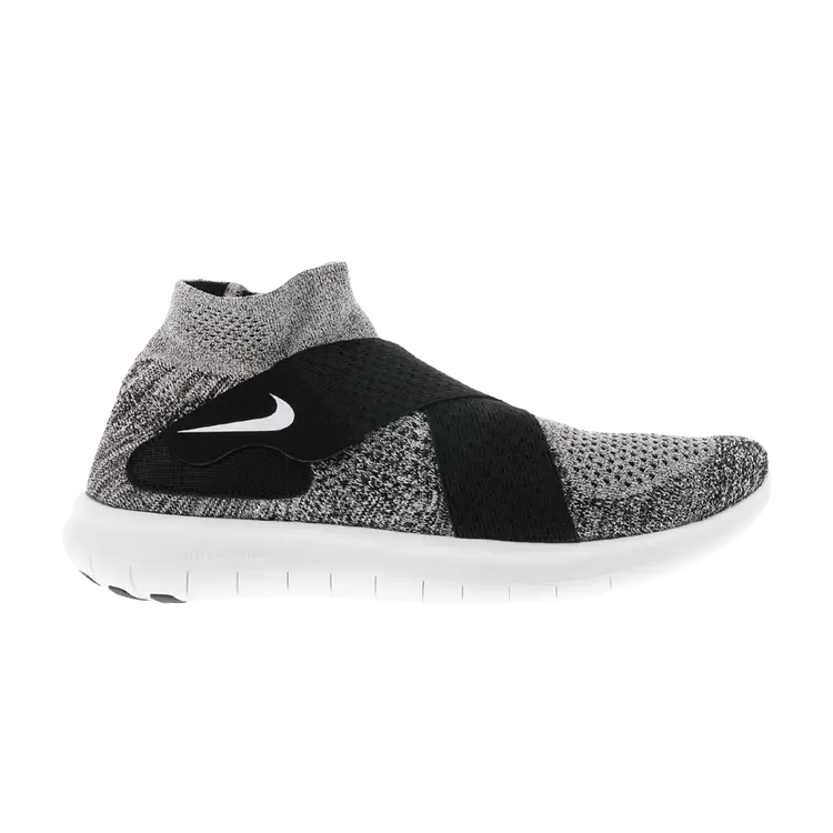 

Кроссовки Nike Free Run Motion Flyknit 2017 'Black White', серый