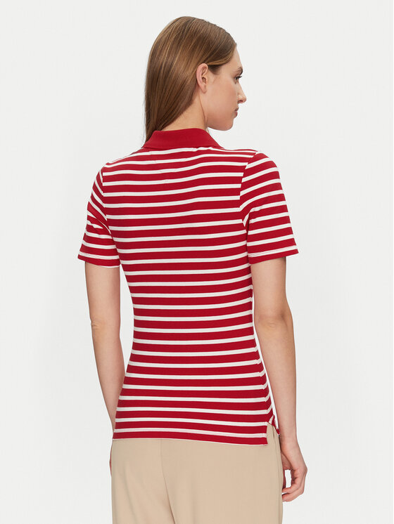 Рубашка поло облегающего кроя 1985 WW0WW43225 Tommy Hilfiger, красный — фото 3