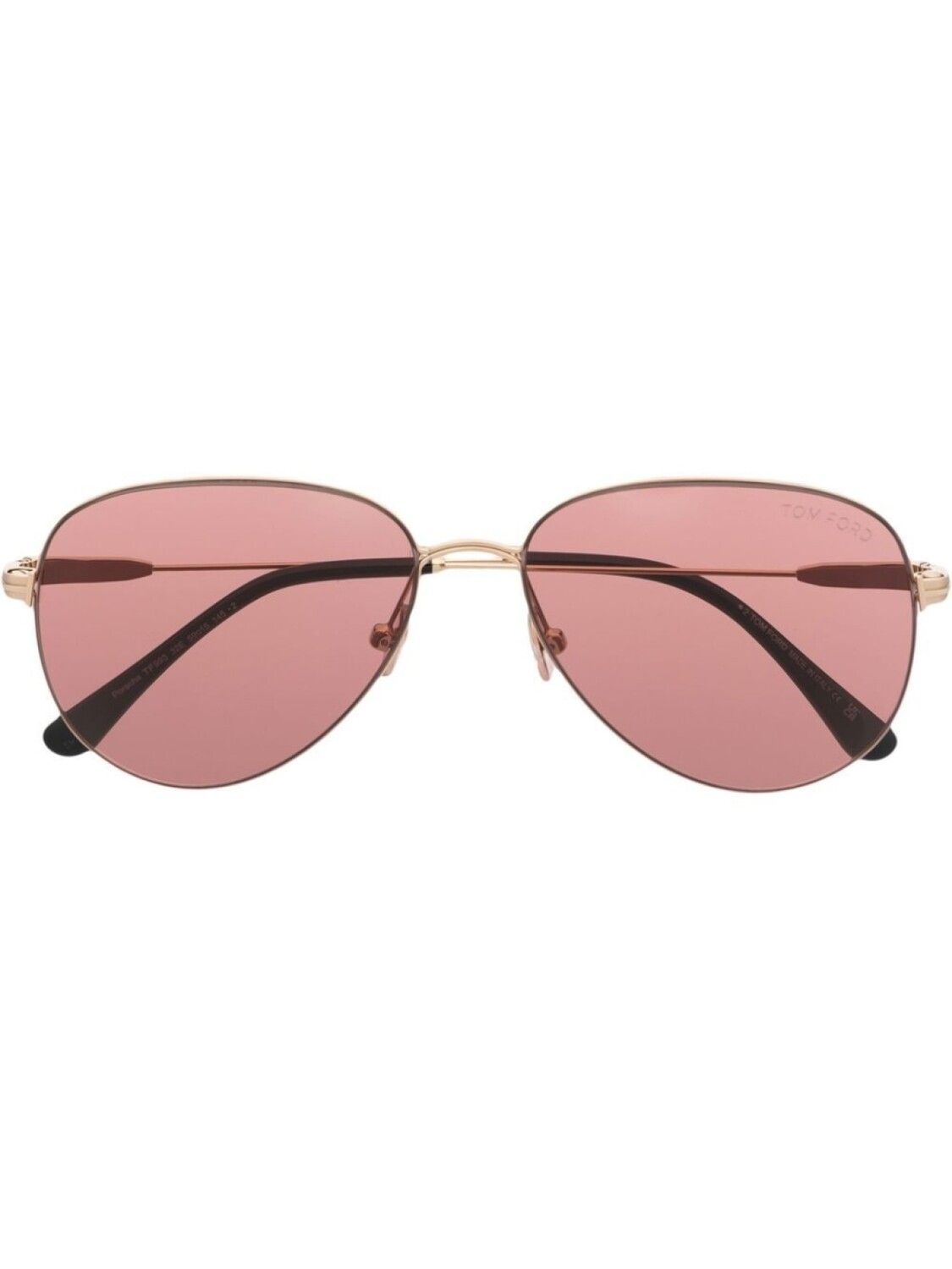 

TOM FORD Eyewear солнцезащитные очки-пилоты, золотистый