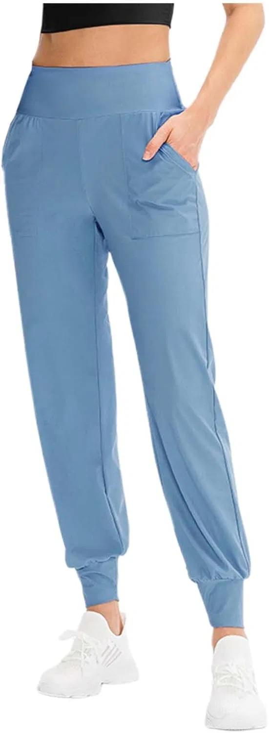 Женские свободные спортивные брюки с карманами, Sky Blue