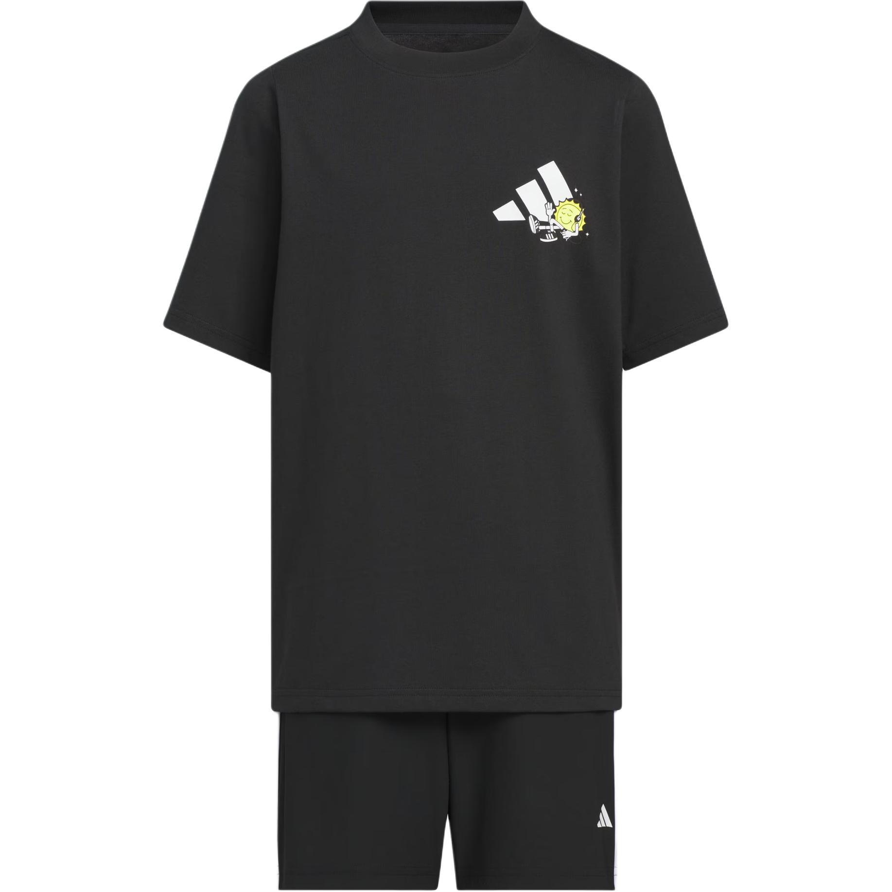 

Adidas Повседневный спортивный комплект GRAPHIC TEE Black/White для детей 3-7 лет