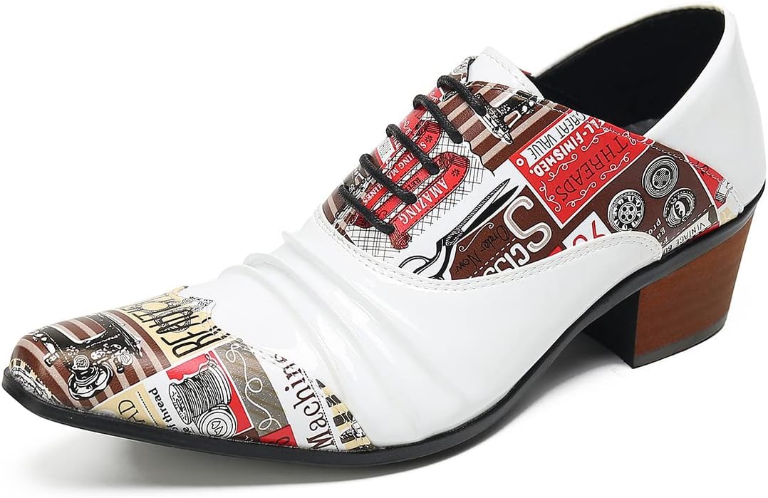 

Мужские туфли Santimon Plain Toe из натуральной кожи с шнуровкой, удобные повседневные, модные, новаторские оксфорды для вечеринок, белый