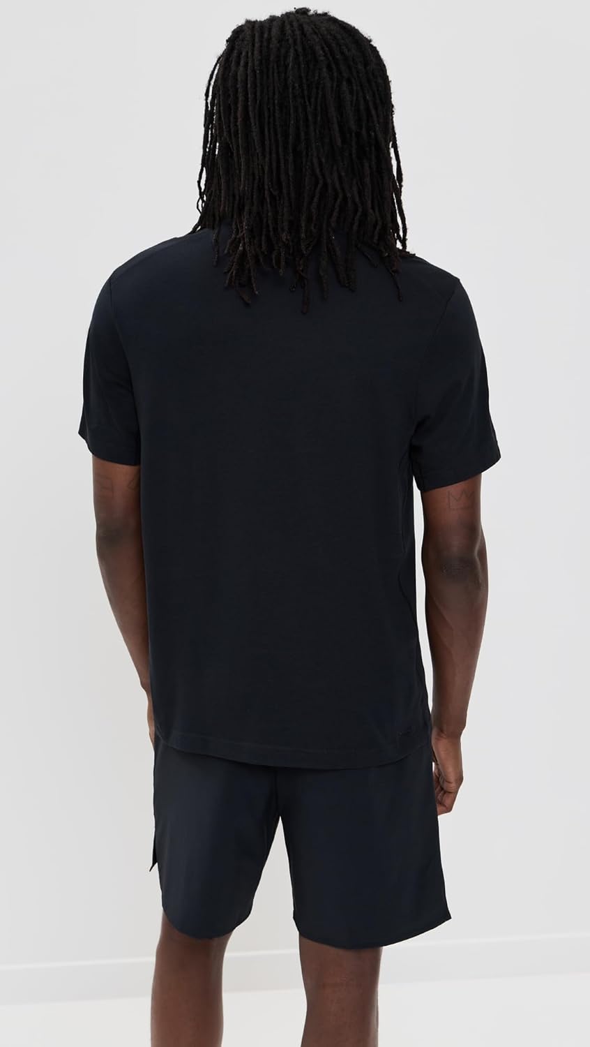 Мужская универсальная футболка Nike Primary Dri-fit с коротким рукавом, Black/Black — фото 3