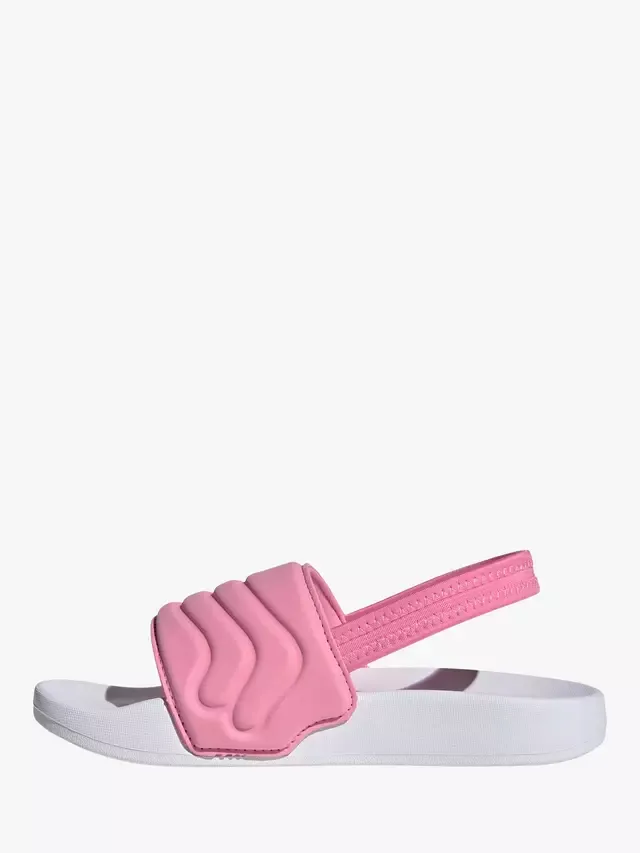 Детские сандалии-шлепанцы Adilette Estrap 20, розово-белые adidas — фото 4