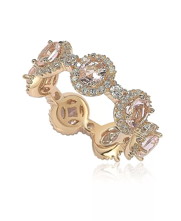 

Кольцо Suzy Levian с овальным кубическим цирконием в стерлинговом серебре, составное Suzy Levian New York, pink