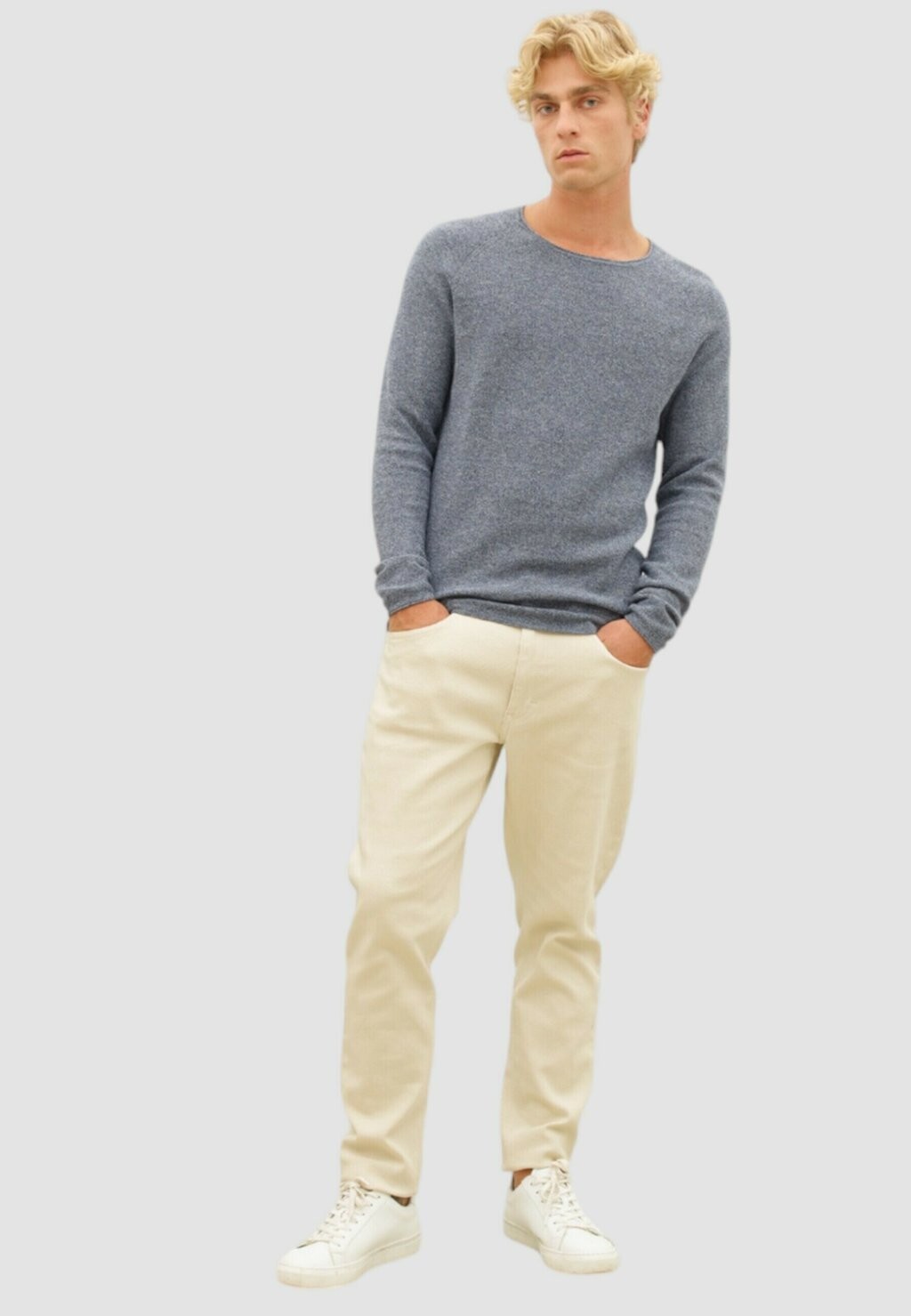 

Джемпер HONEYCOMB CREW NECK Nowadays, сине-серый