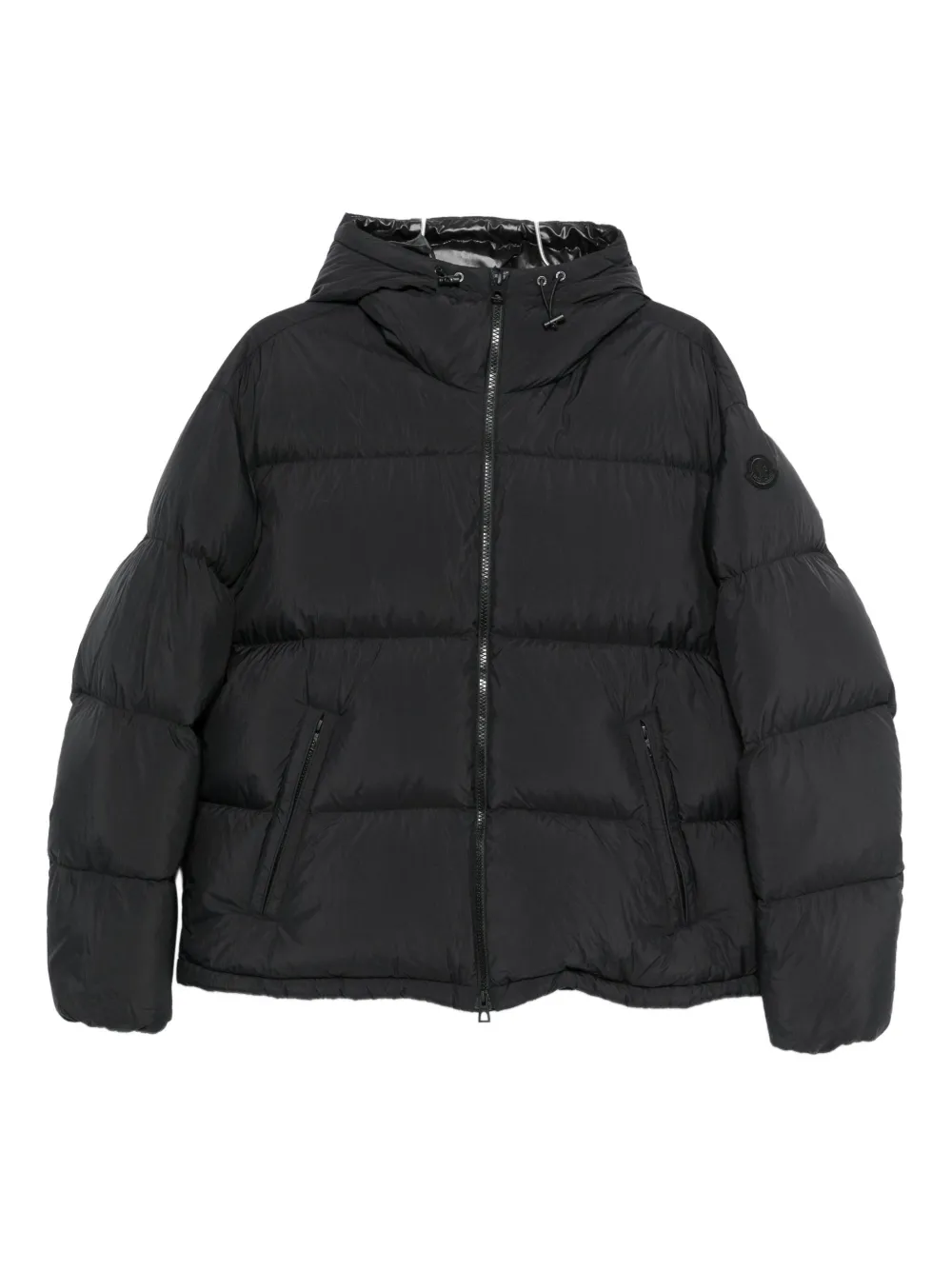 

Стеганая куртка-пуховик Meriera с капюшоном и молнией Moncler, черный