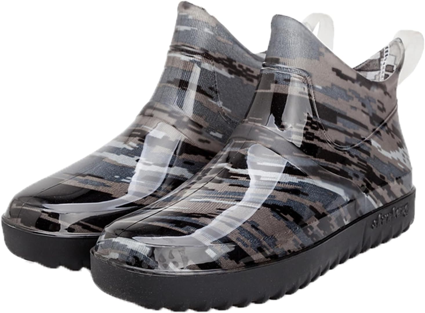 

Женские и мужские дождевые ботинки AUXDIQ, водонепроницаемые ботинки до щиколотки, обувь для сада и активного отдыха, черный