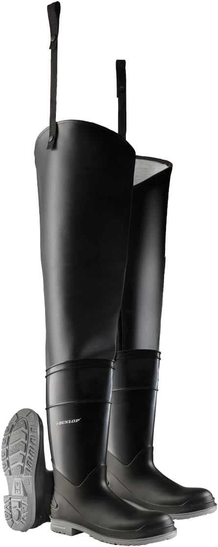 

Защитная обувь DUNLOP, болотные сапоги Hip Wader с черным стальным носком, 8605600, черный