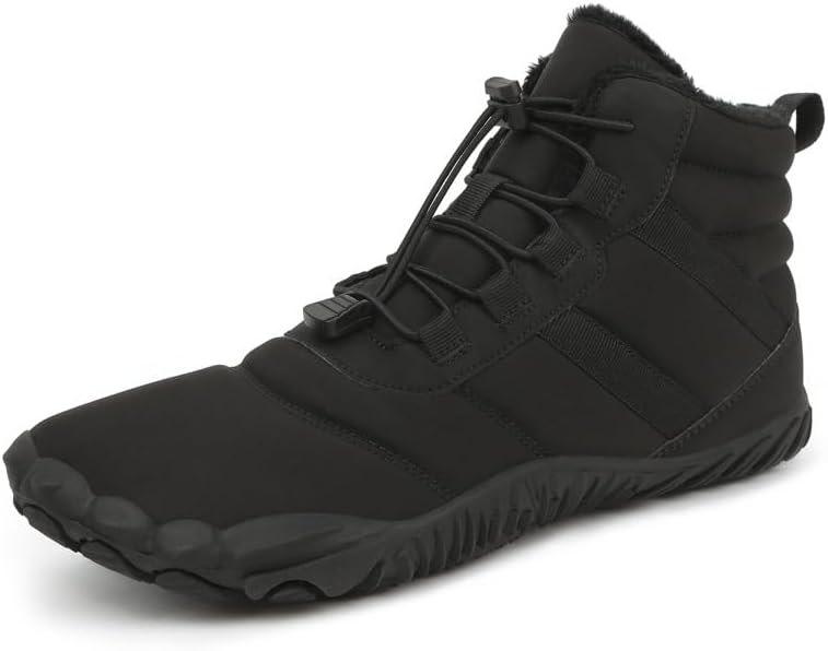 

Мужские зимние водонепроницаемые снежные ботинки Зимняя обувь Слипоны Ботильоны с противоскользящей подошвой Полностью на меху Для улицы Soft Time Toy, черный