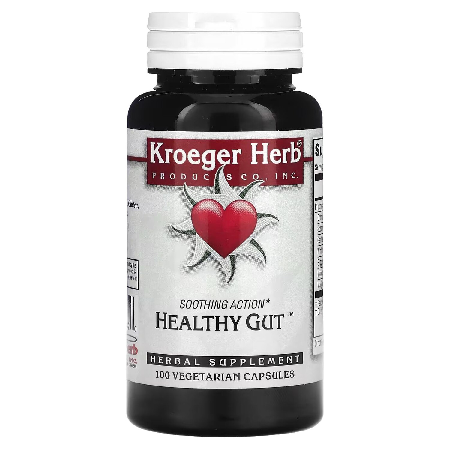 

Здоровый кишечник, 100 вегетарианских капсул Kroeger Herb Co