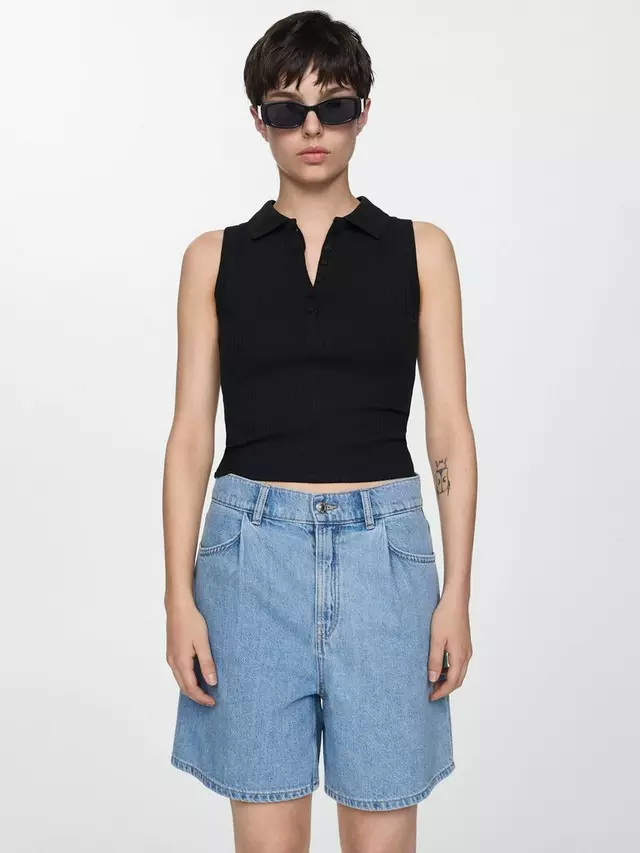 

Шорты Mango Marina Denim, цвет open/blue