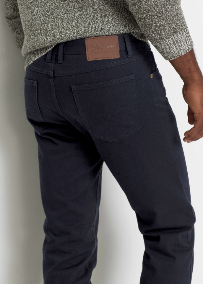 Классические термоджинсы прямого кроя John Baner Jeanswear, черный — фото 2