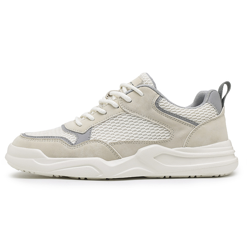 

Износостойкие дышащие низкие повседневные туфли для мужчин Magelly, Beige Gray