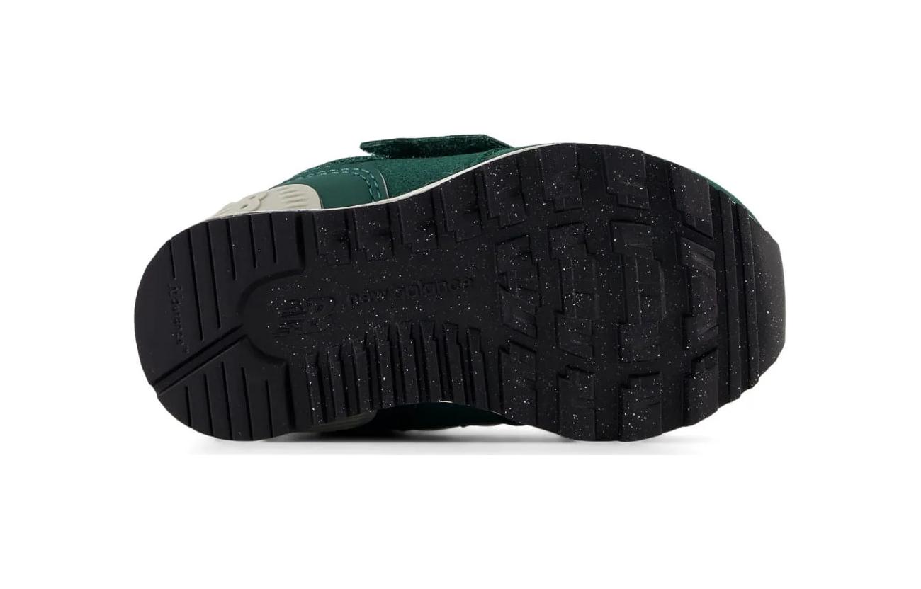 NB 313 Противоскользящие износостойкие низкие детские туфли New Balance, зеленый/серый — фото 4