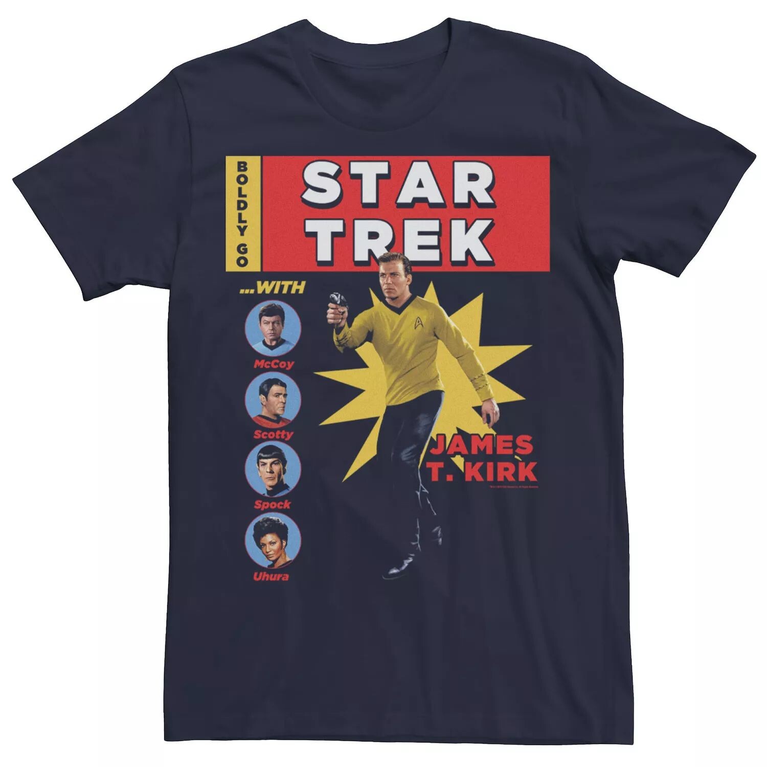 

Мужская футболка из оригинальной серии Star Trek с комиксами Джеймса Кирка Licensed Character