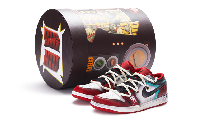 

Кроссовки Air JORDAN 1 Vintage Basketball Shoes Men Low-Top White Black Red