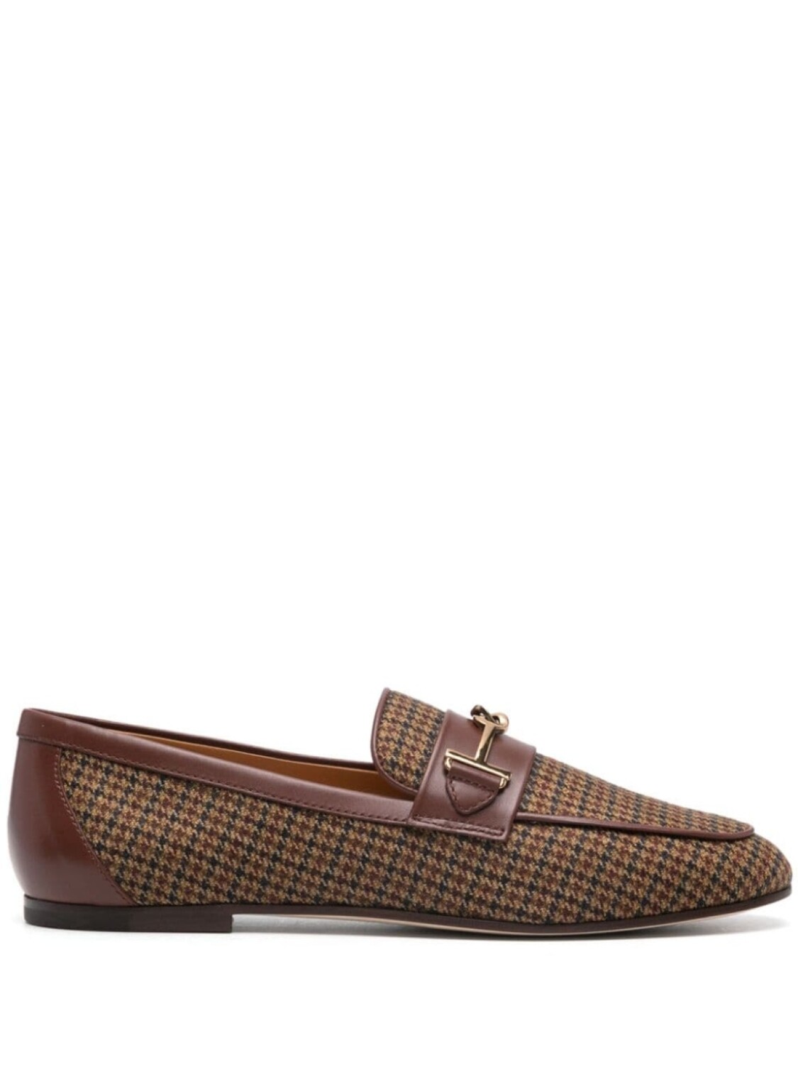 

Tod's лоферы в ломаную клетку с пряжкой Horsebit, коричневый