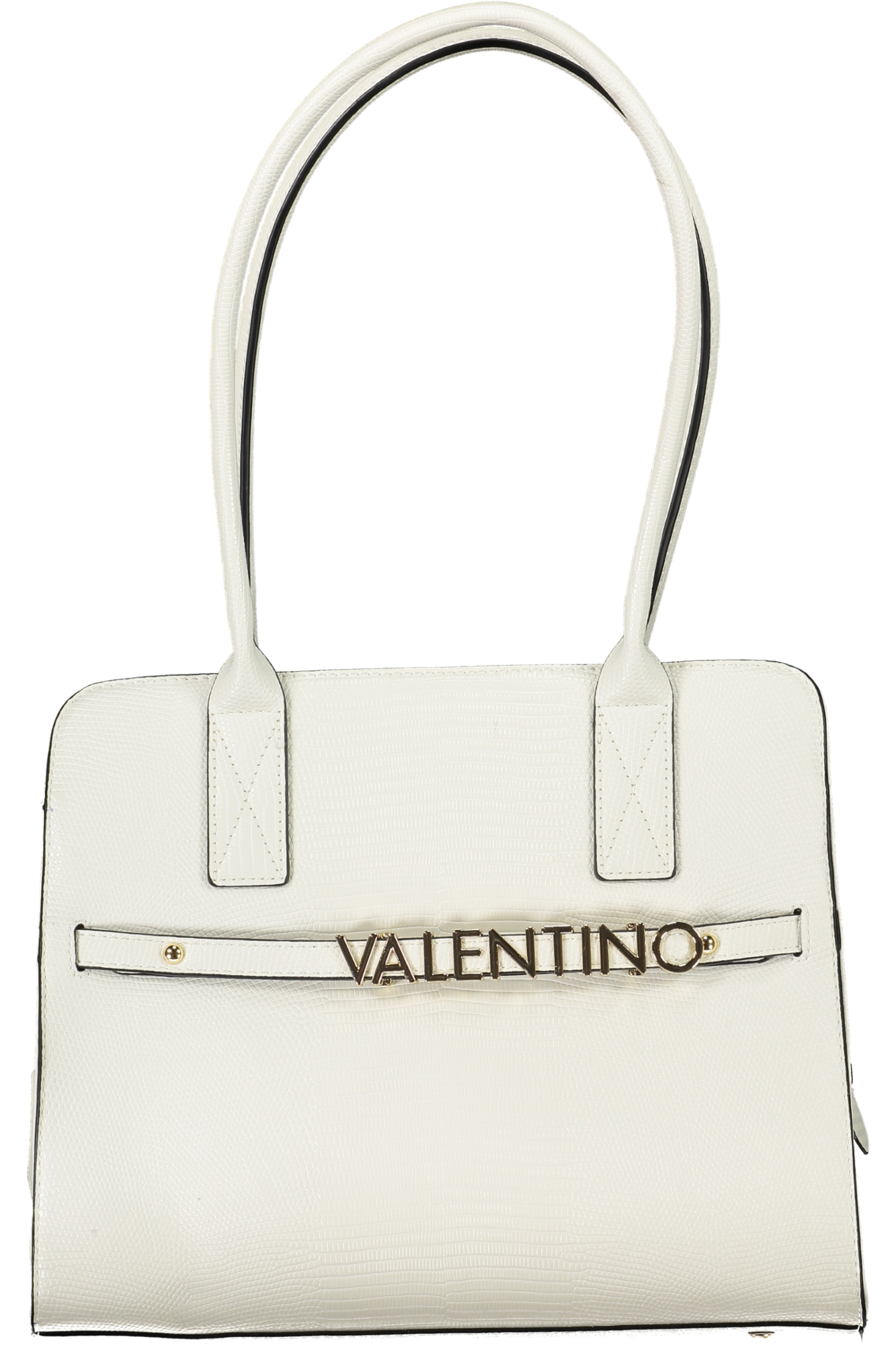 

Женская сумка Valentino Bags с длинными ручками и золотым логотипом, белый