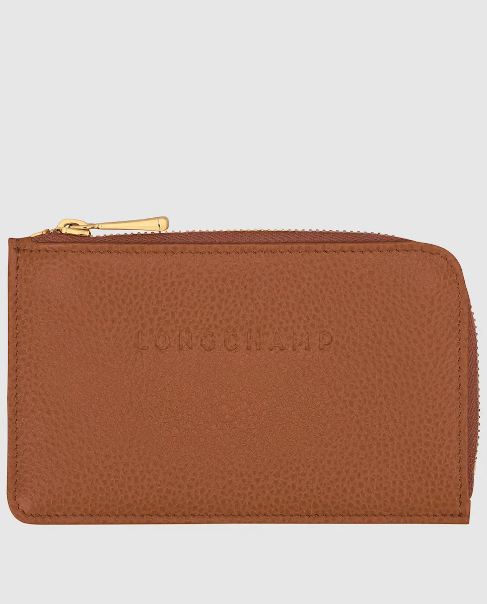 

Женская кожаная визитница Le Foulonné на молнии Longchamp, коричневый