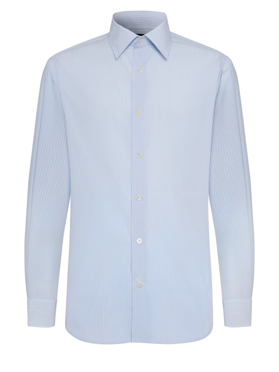 

Повседневная рубашка Boggi Milano Slim fit Button Up Shirt, светло-синий