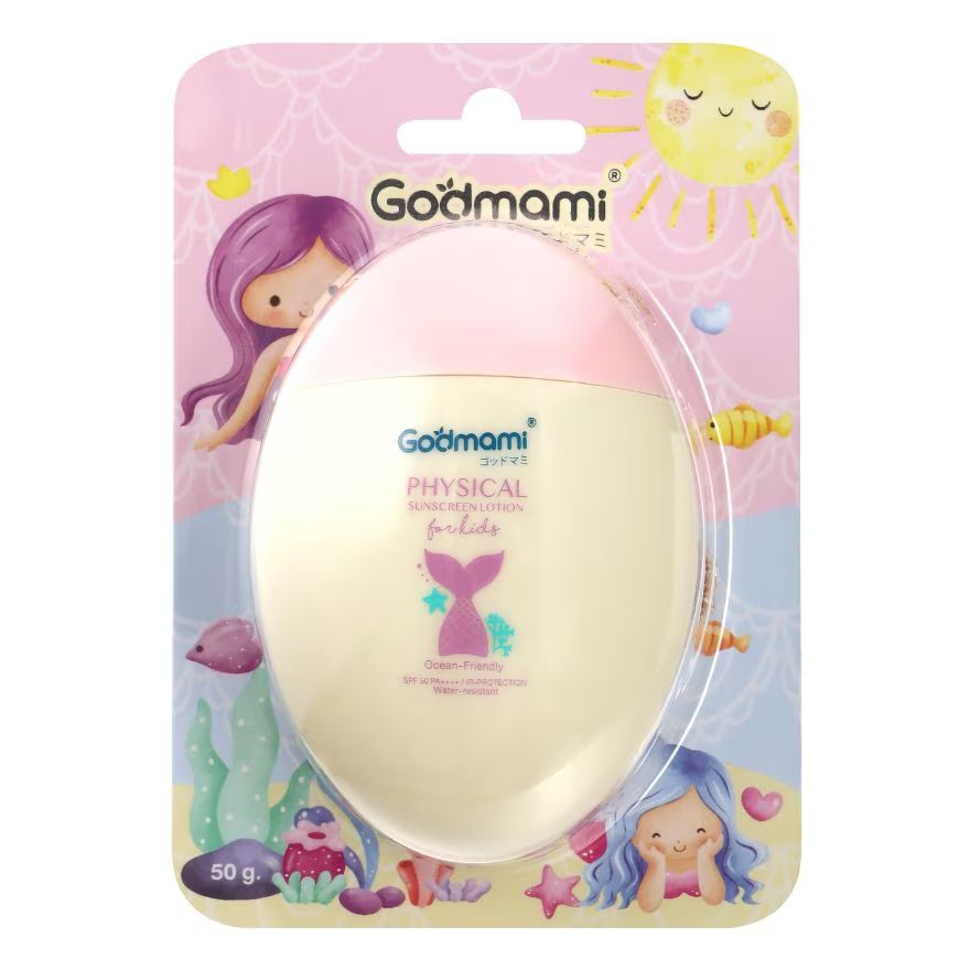 

Godmami Физический солнцезащитный лосьон для детей SPF50 PA+++ 50г, White