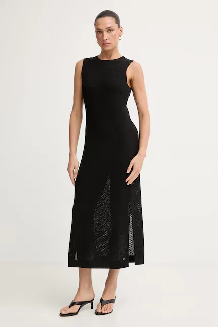 Платье трикотажное maxi Tommy Hilfiger, черный