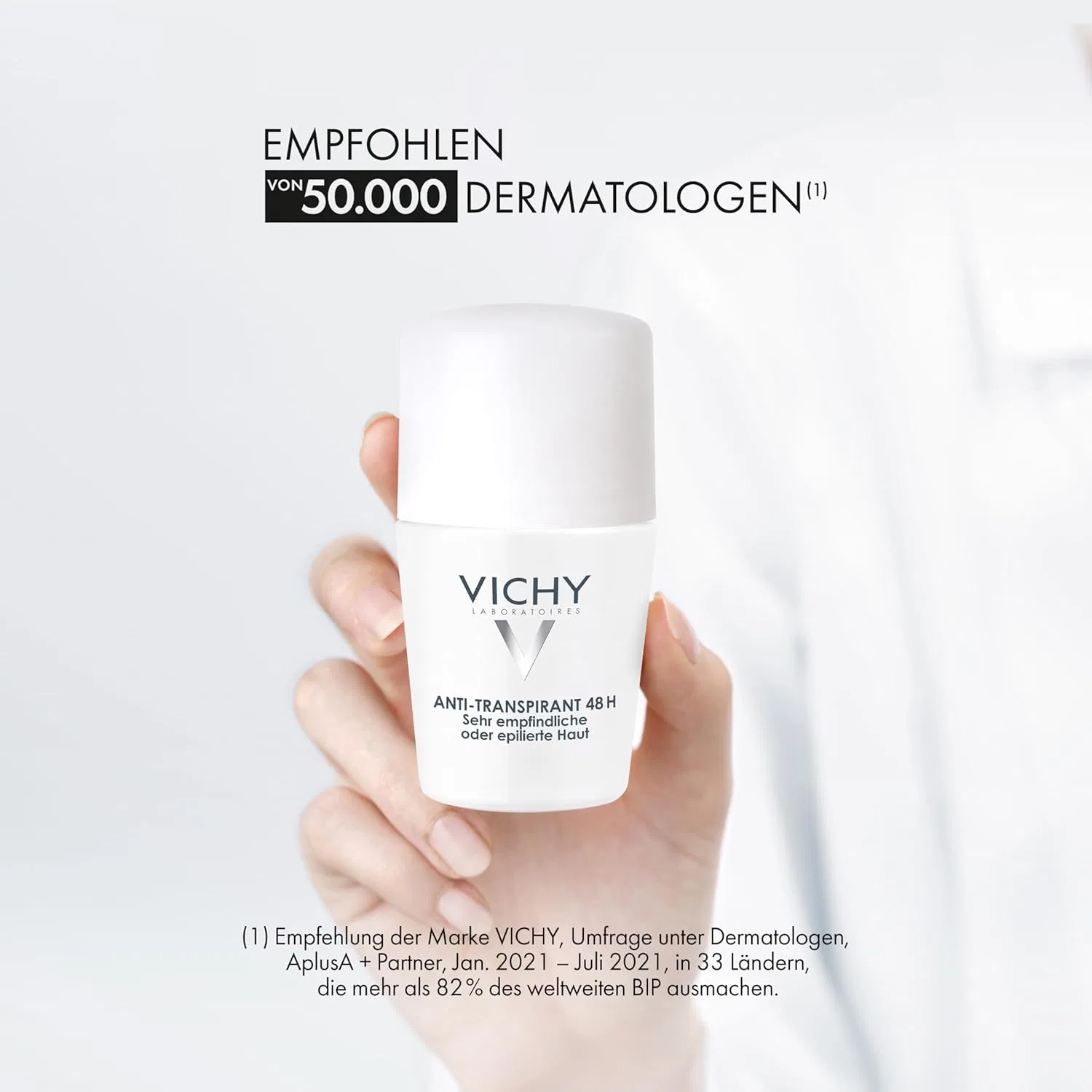Дезодорант-антиперспирант «Dermo Tolerance» 48 ч от VICHY, 2 x 50 мл Vichy, White — фото 3