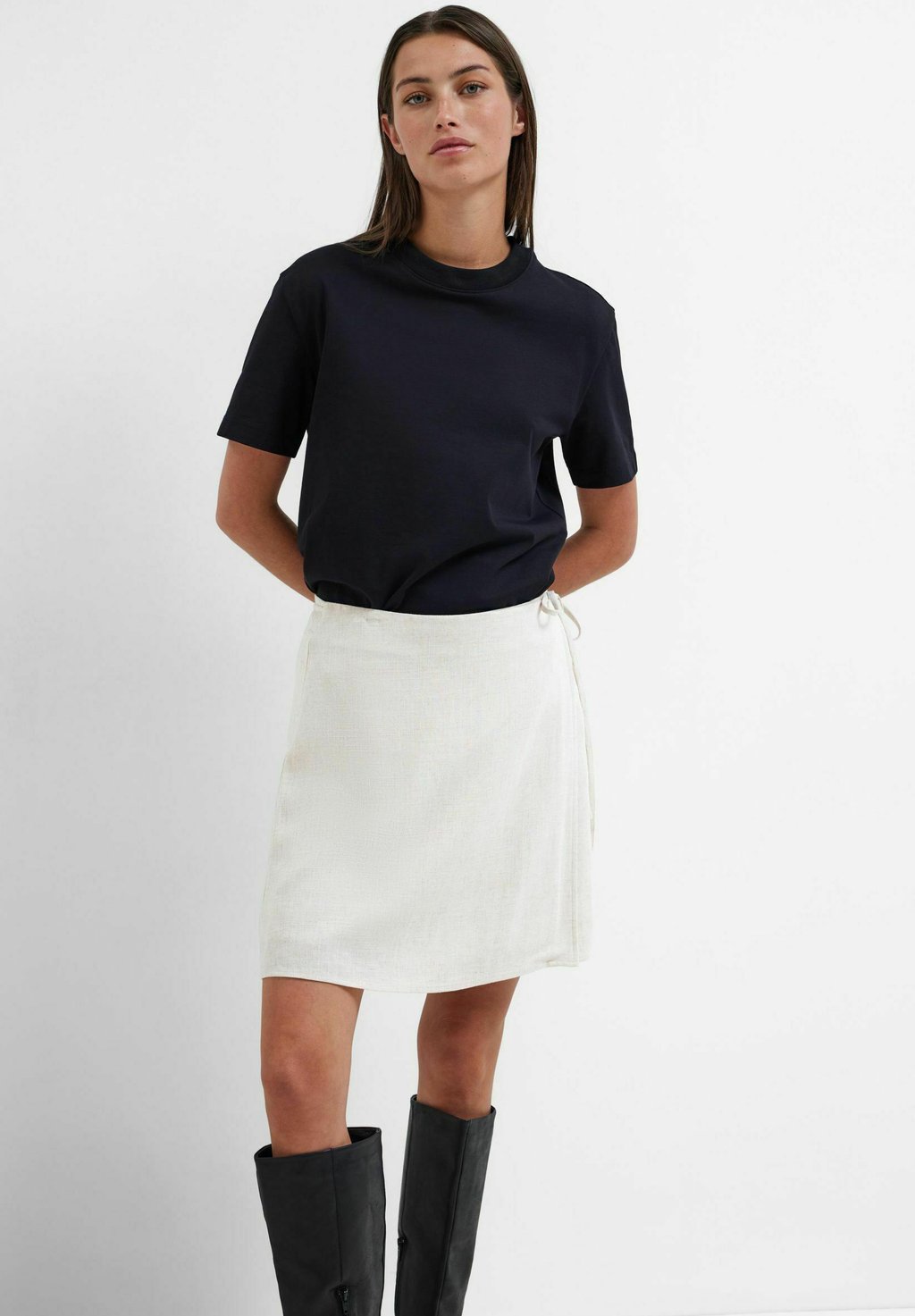 

Юбка с запахом Mini skirt Selected Femme, песочный