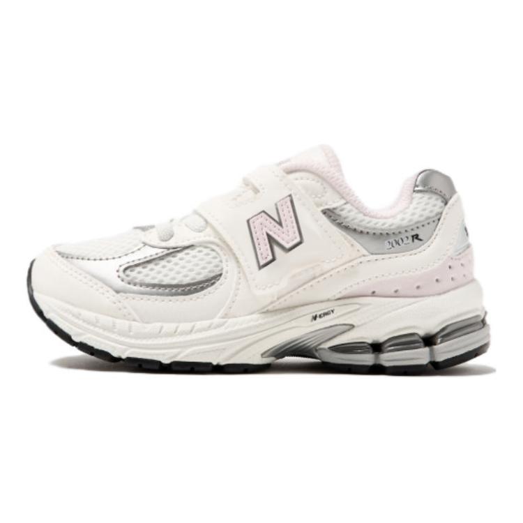 

New Balance Детские кроссовки NB 2002R с низким верхом, устойчивые к истиранию, белые, розовые