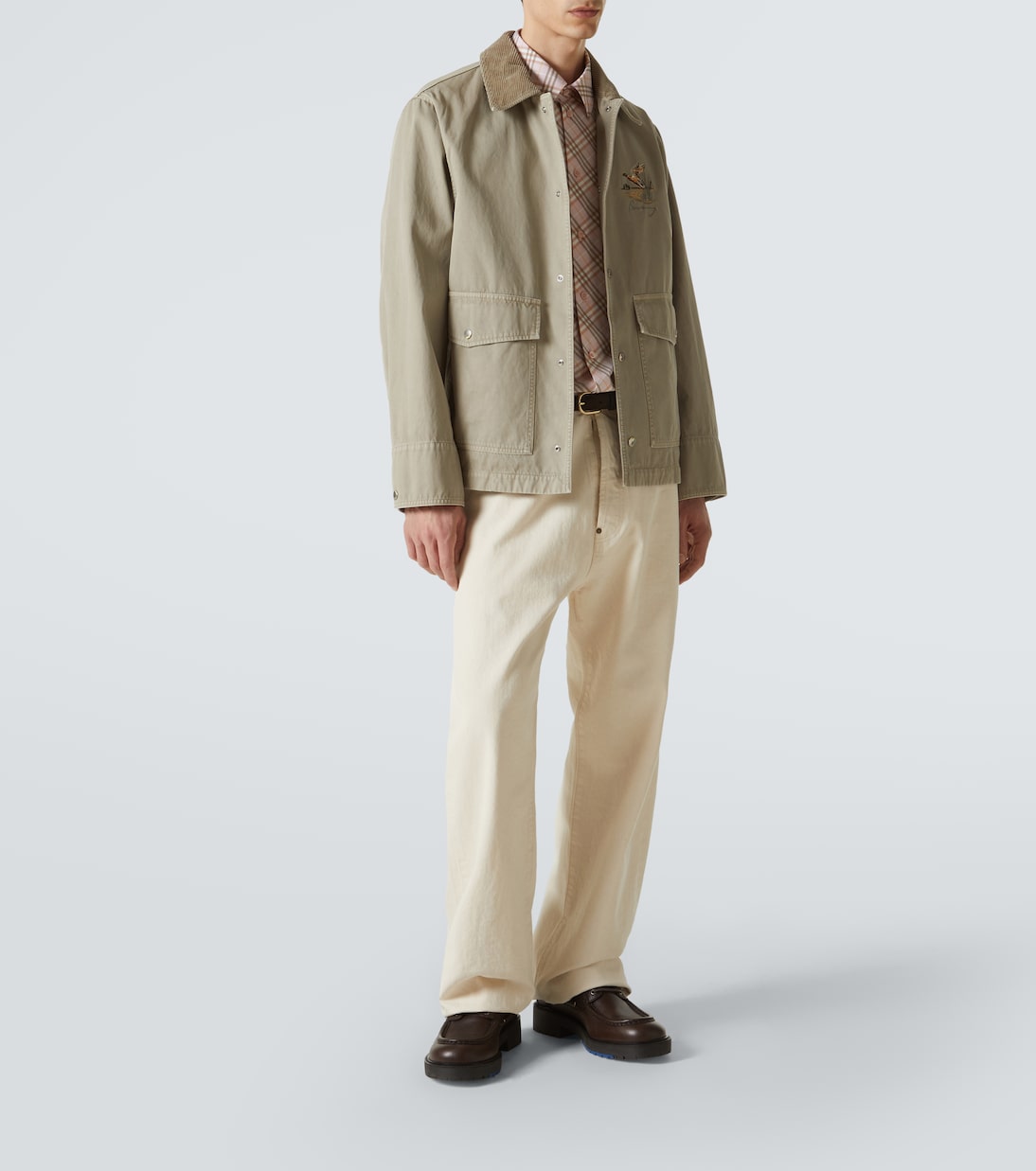 Куртка Burberry Heron, вышитая полевая куртка из хлопчатобумажного твила, Heron — фото 2