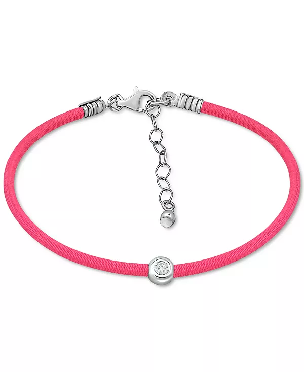 

Браслет на лодыжку с оправой из кубического циркония из стерлингового серебра, созданный для Macy's Giani Bernini, pink