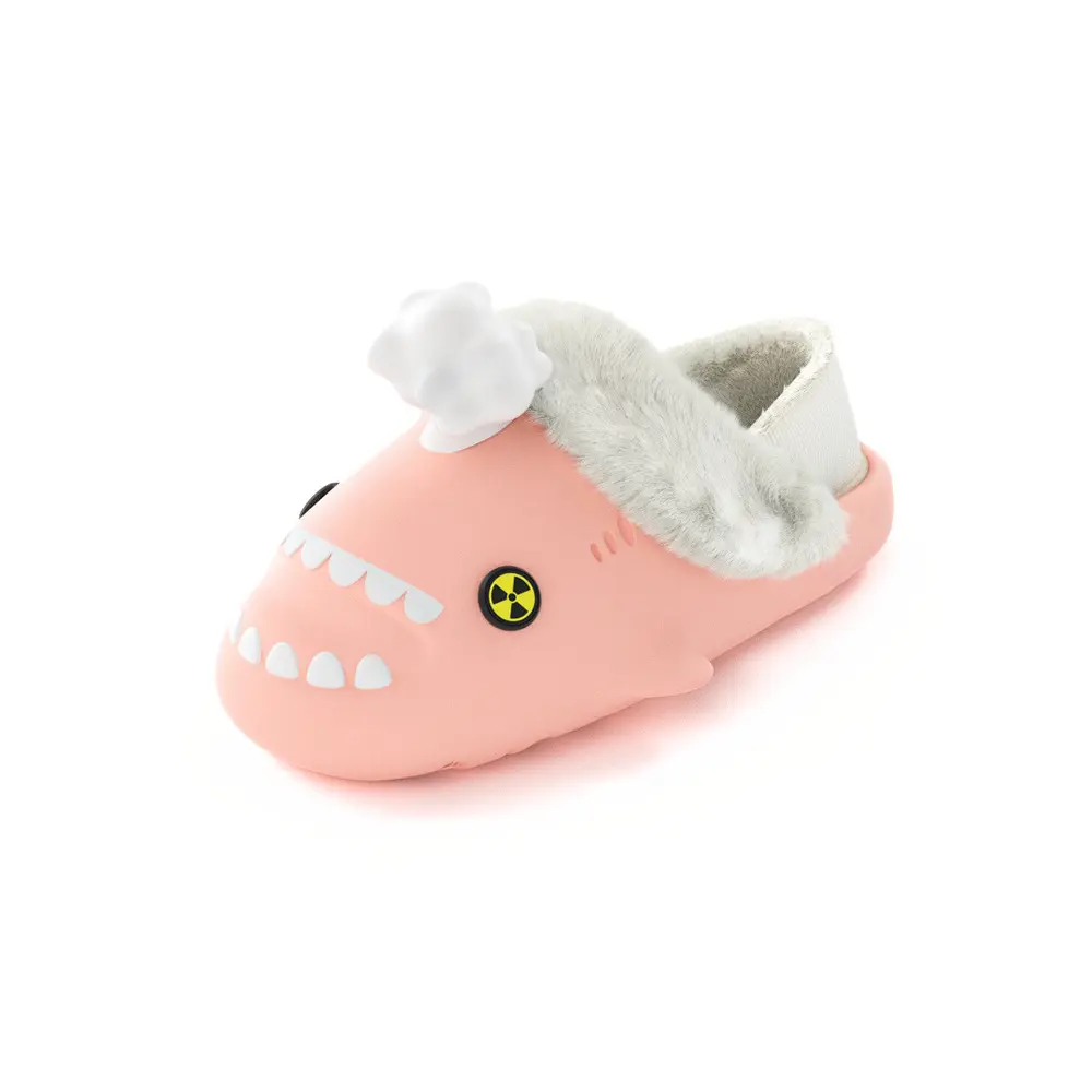 

HelloSlippers Акула зимние акульи туфли зимний грибовидный облако повседневные ботинки на липучке унисекс розовый, цвет Pink