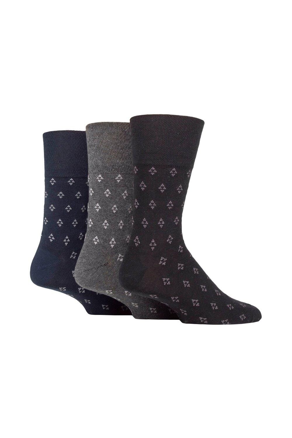 

3 пары носков с узором Argyle и в полоску SOCKSHOP Gentle Grip, черный