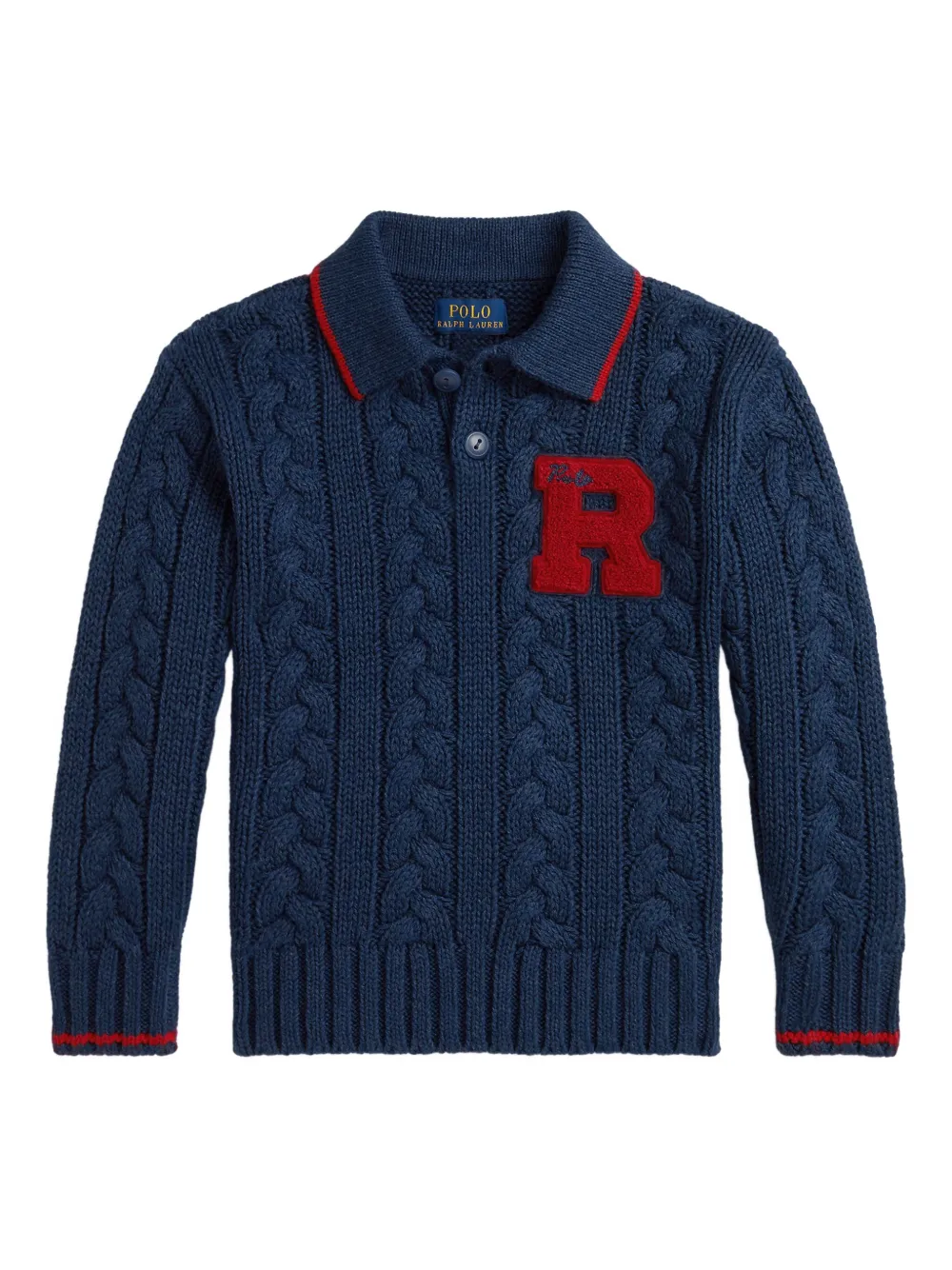 

Рубашка поло фактурной вязки POLO RALPH LAUREN KIDS, синий