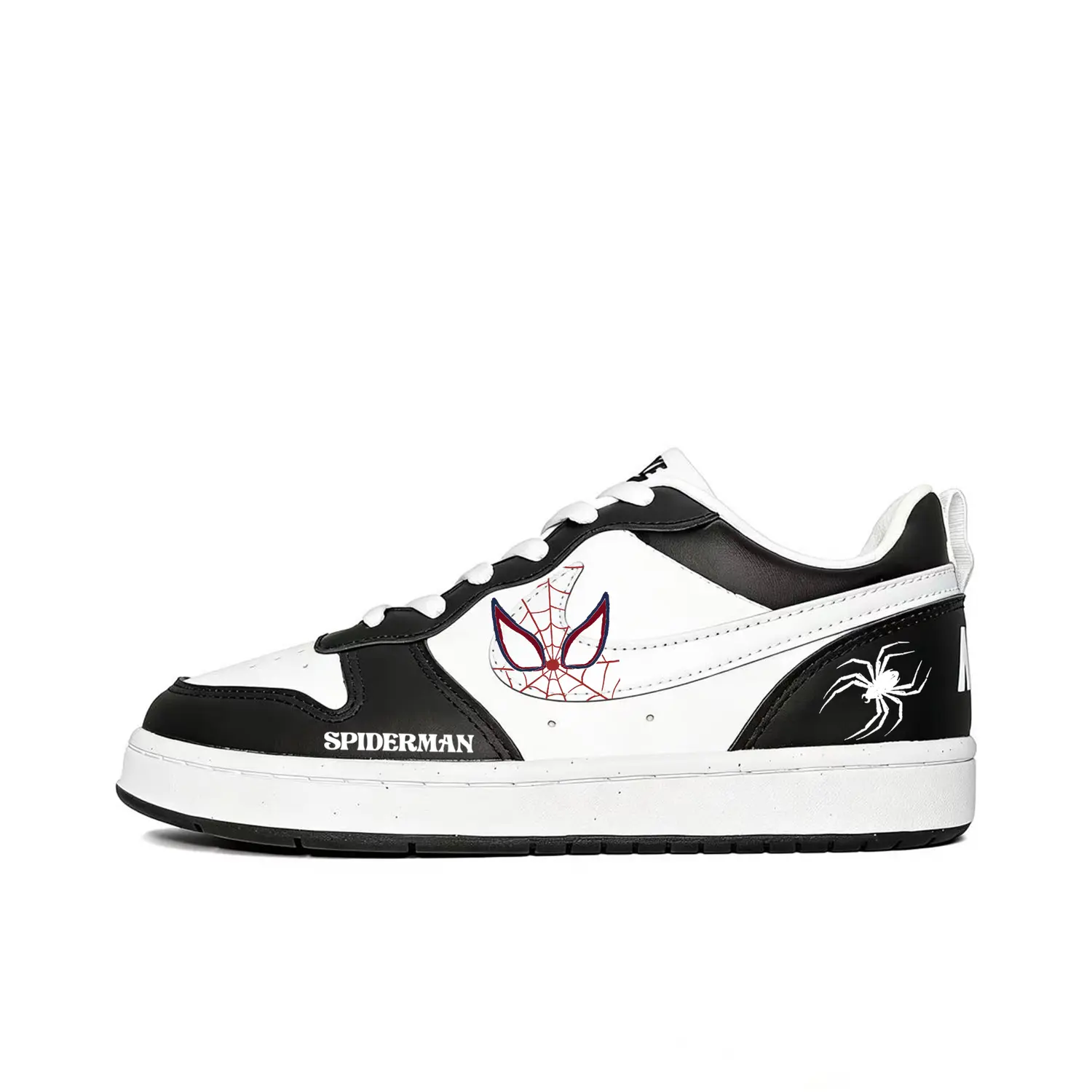 

Nike Детские низкие кеды для скейтбординга Court Borough Spiders Man из синтетической кожи с противоскользящим и износостойким покрытием