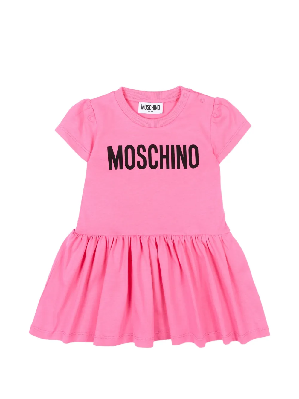 

Платье с короткими рукавами Moschino Kids, розовый