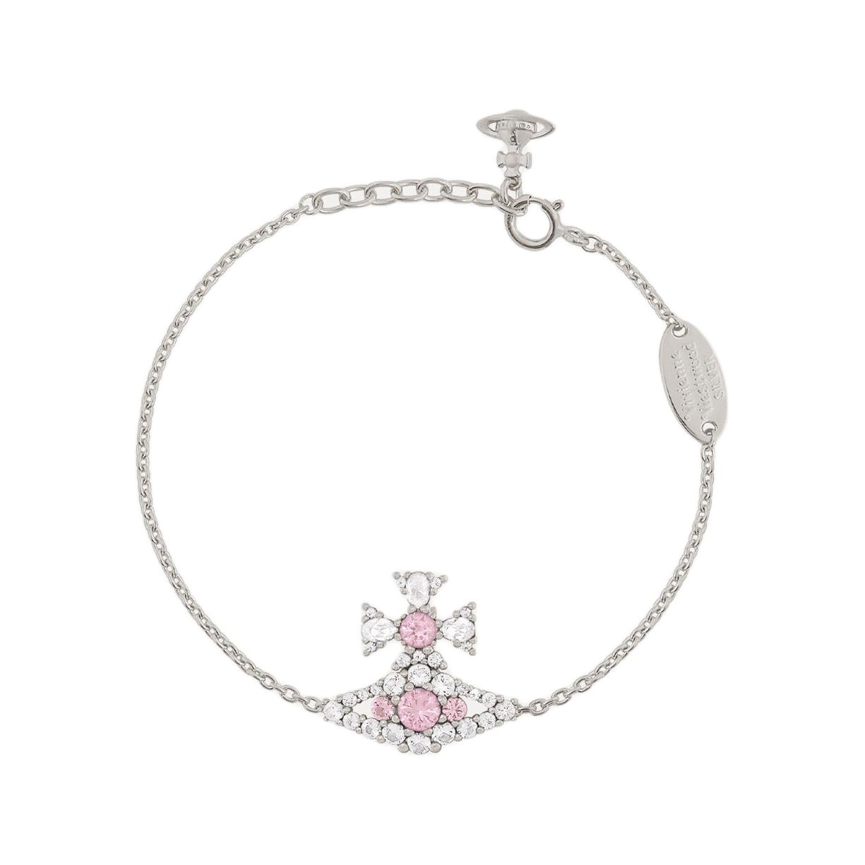 

Vivienne Westwood Переработанное серебро, искусственный кристалл, браслеты Women's Silver/Pink
