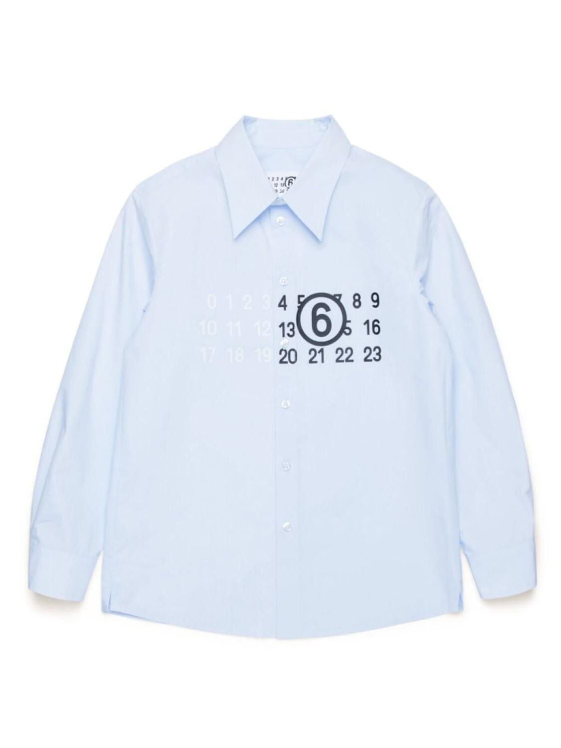 

MM6 Maison Margiela Kids рубашка с принтом Numbers, синий
