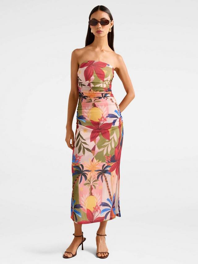 

Платье миди Alex Mesh с драпировкой Forever New, Multi