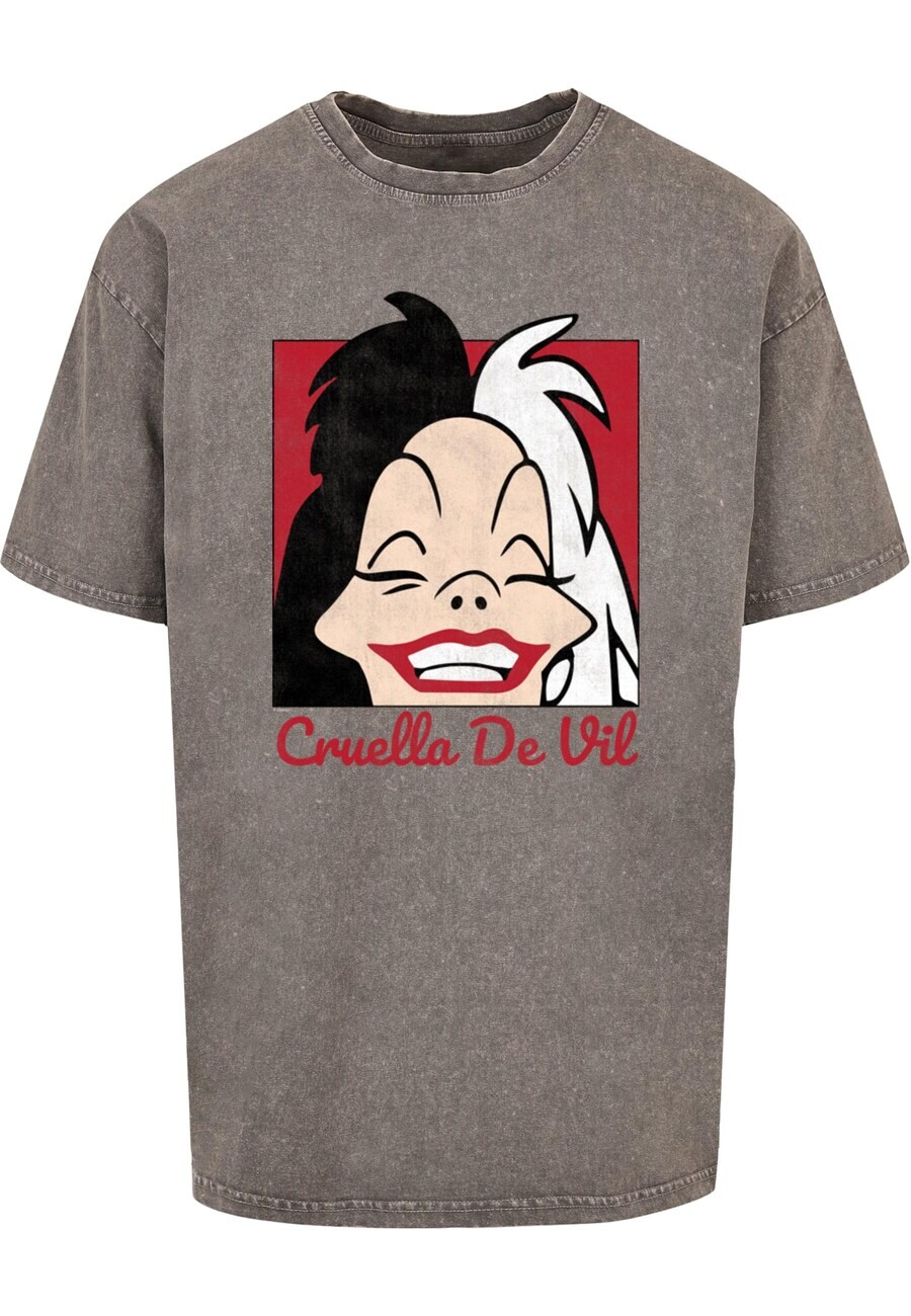 

Классическая футболка ABSOLUTE CULT Shirt 101 Dalmations - Cruella De Vil Head, серый